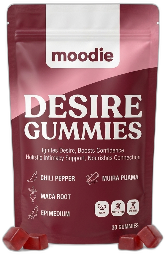 Moodie Desire Gummies jar