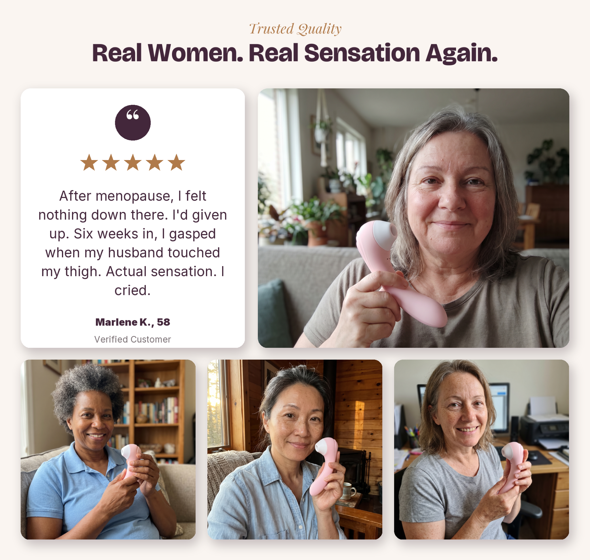 Moodie Bloom - Real Women testimonials