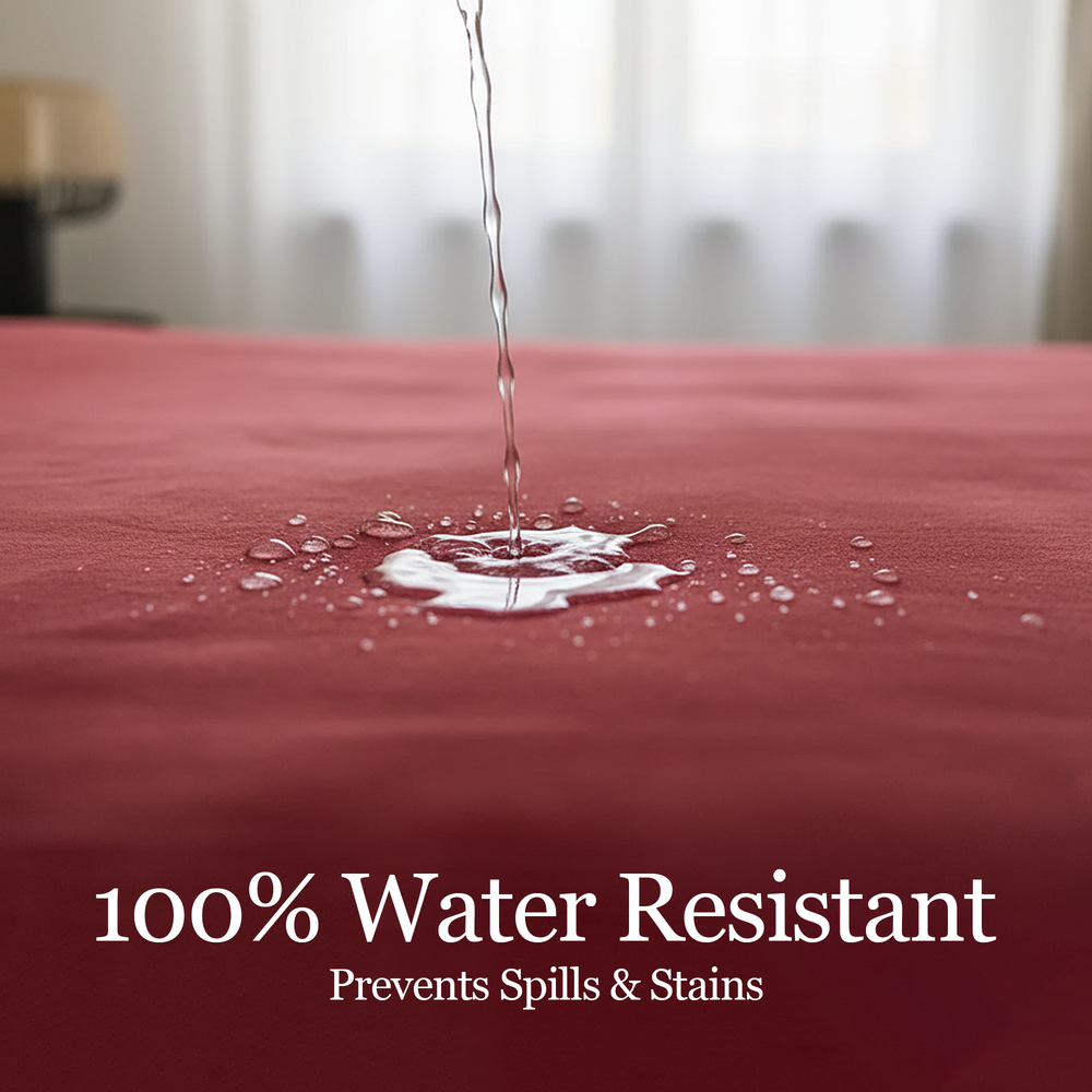 Waterproof underneath. Soft as a blanket on top.