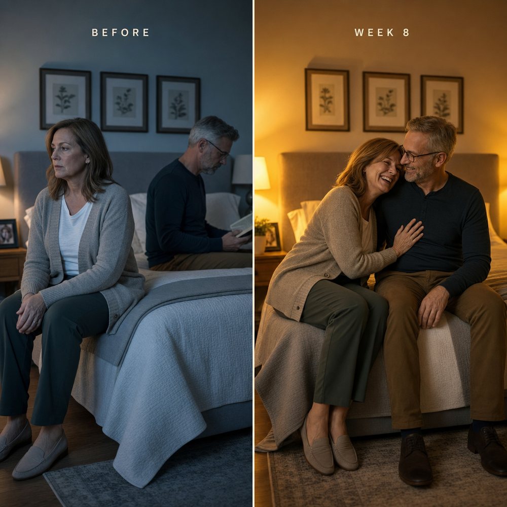Before and week 8: from turned away to leaning in